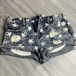 F21 Star Hi Rise Shorts
